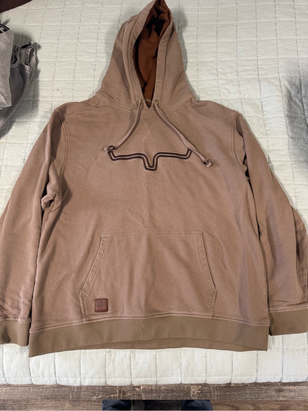 Kimes Ranch Brown Hooded Pullover with Tonal Logo